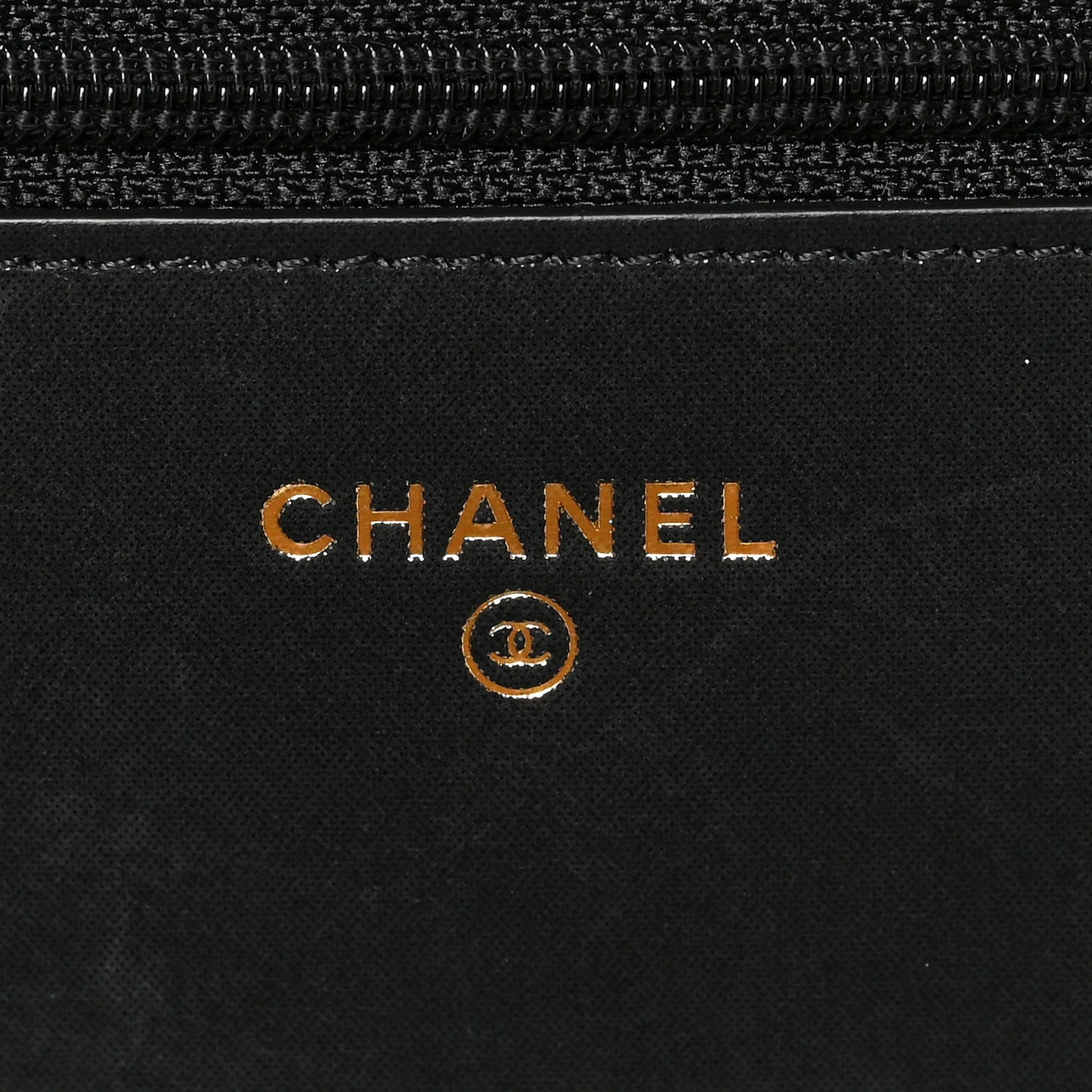 Snakeskin Iridescent Calfskin Wallet On Chain WOC Gold Black