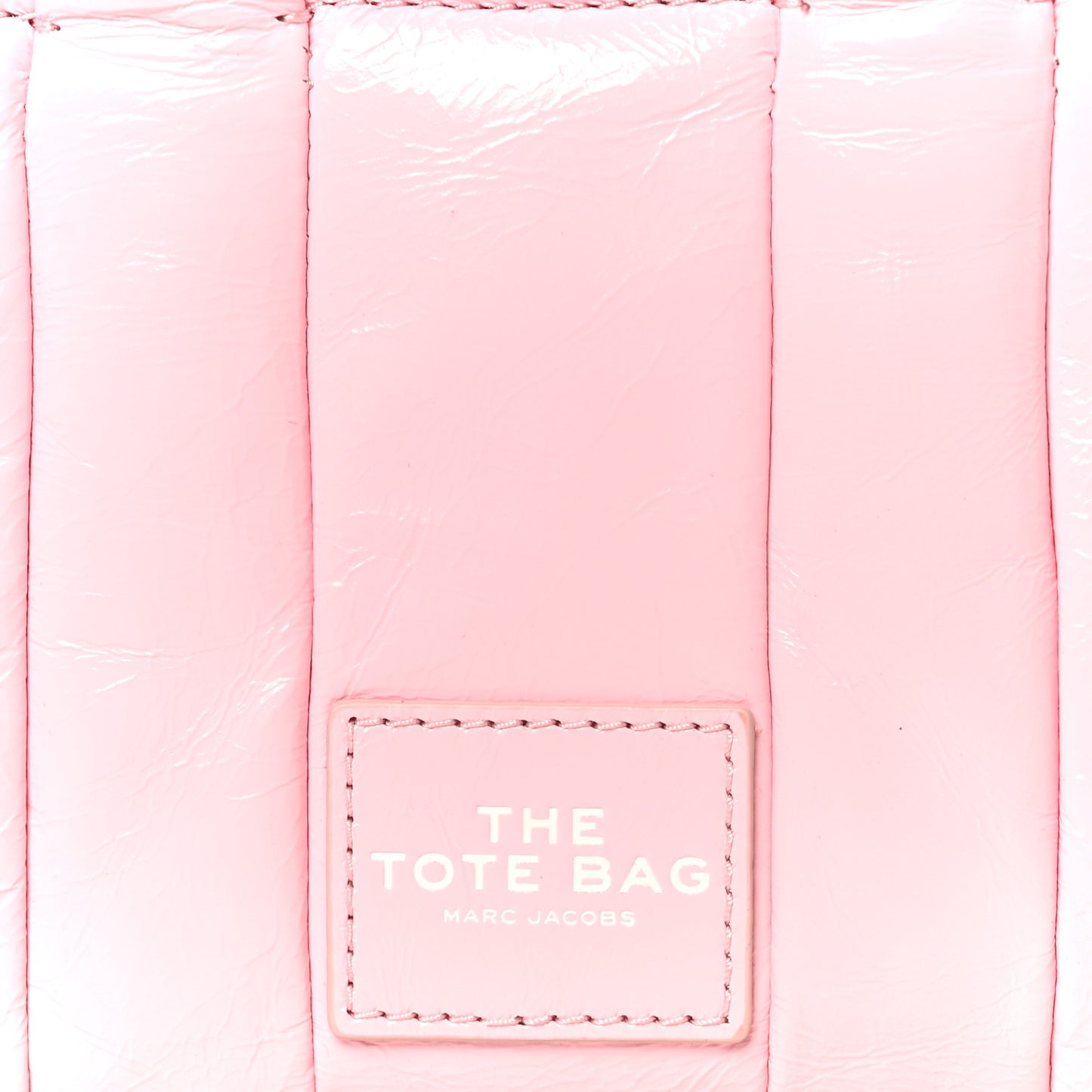 Shiny Crinkled Calfskin Mini The Tote Bag Pink