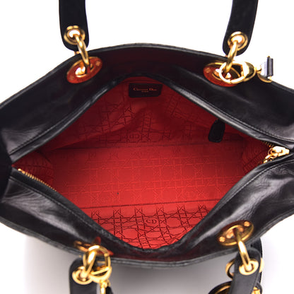 Christian Dior Lambskin Cannage Large Lady Dior Black 5 of 19