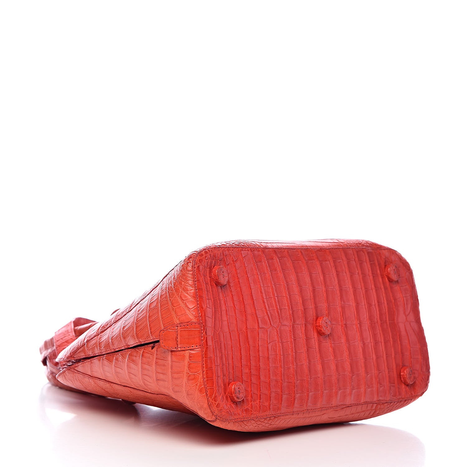 Nancy Gonzalez Crocodile Tote Coral 4 of 10