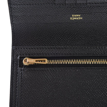 Hermes Epsom Bearn Compact Wallet Black 11 of 13