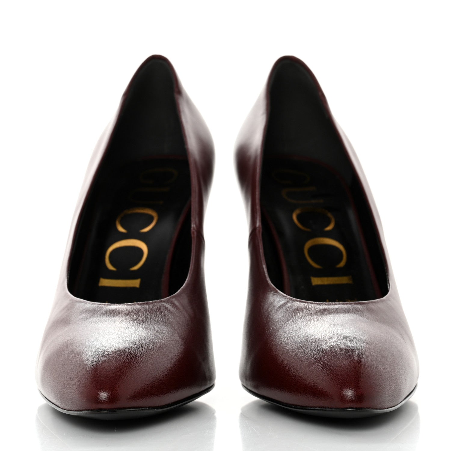 Gucci Malaga Kid Pumps 38.5 Vintage Bordeaux 2 of 12