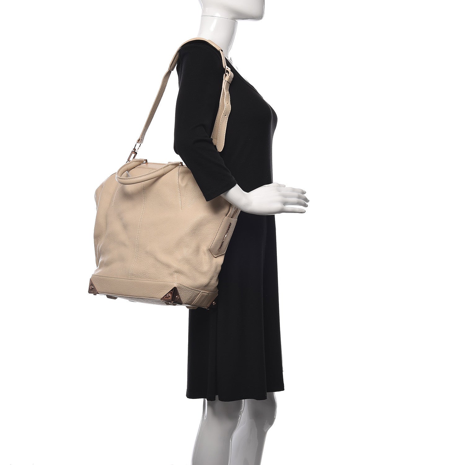Alexander Wang Pebbled Calfskin Large Emile Eggshell 3 of 15
