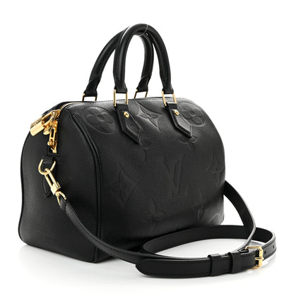 Louis Vuitton Empreinte Monogram Giant Speedy Bandouliere 25 Black 3 of 10