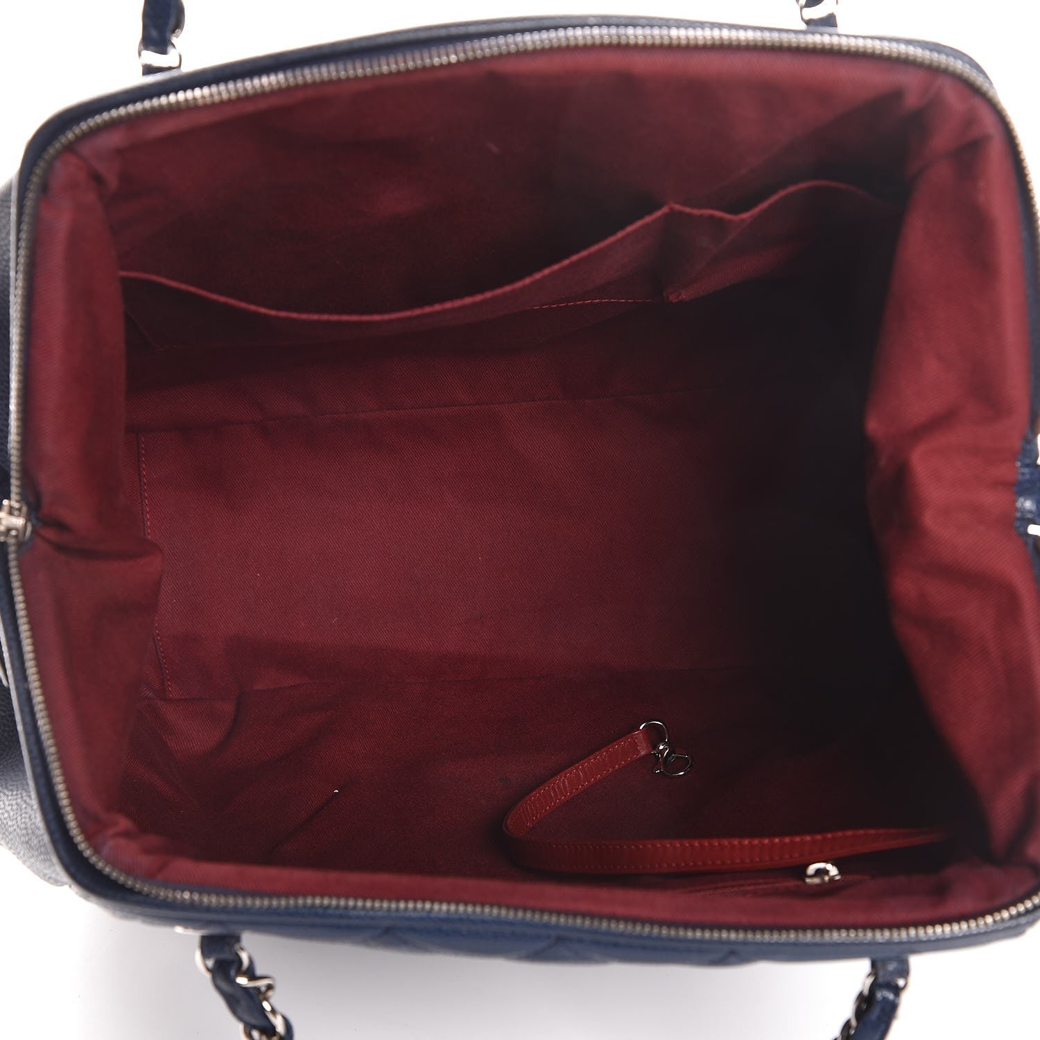 Chanel Caviar Quilted Framed Bowling Bag Navy 5 of 7