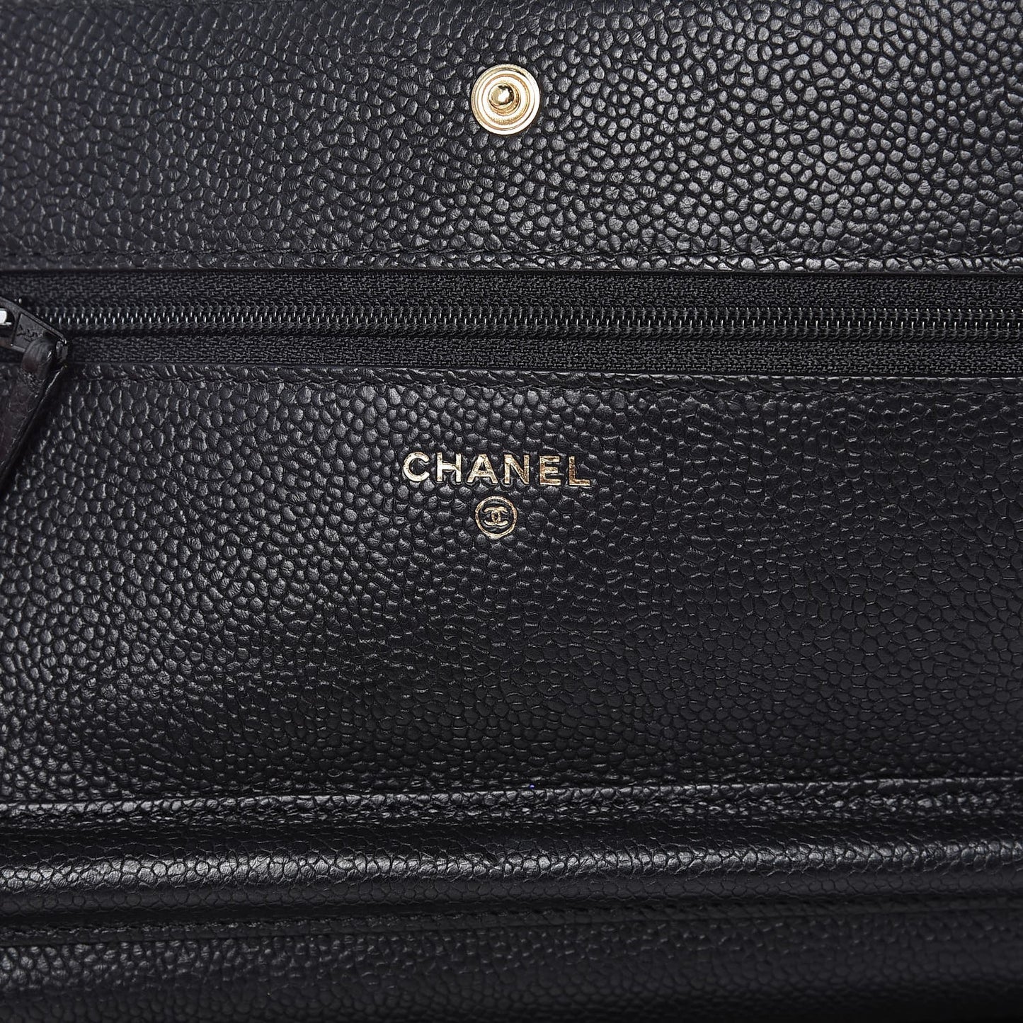 Caviar Quilted Boy Wallet On Chain WOC Black