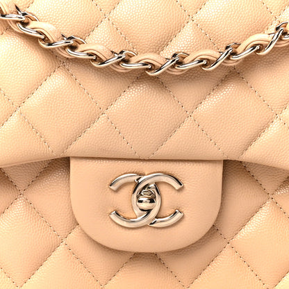 Chanel Caviar Quilted Jumbo Double Flap Beige Clair 9 of 11