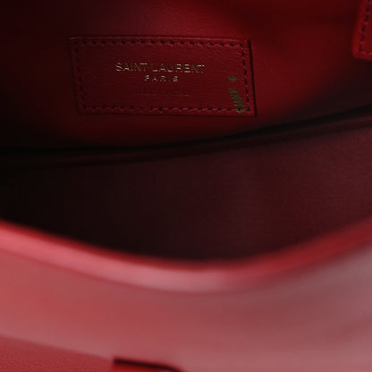 Saint Laurent Smooth Calfskin Small Le 5 A 7 Soft Hobo Red Danger 6 of 10