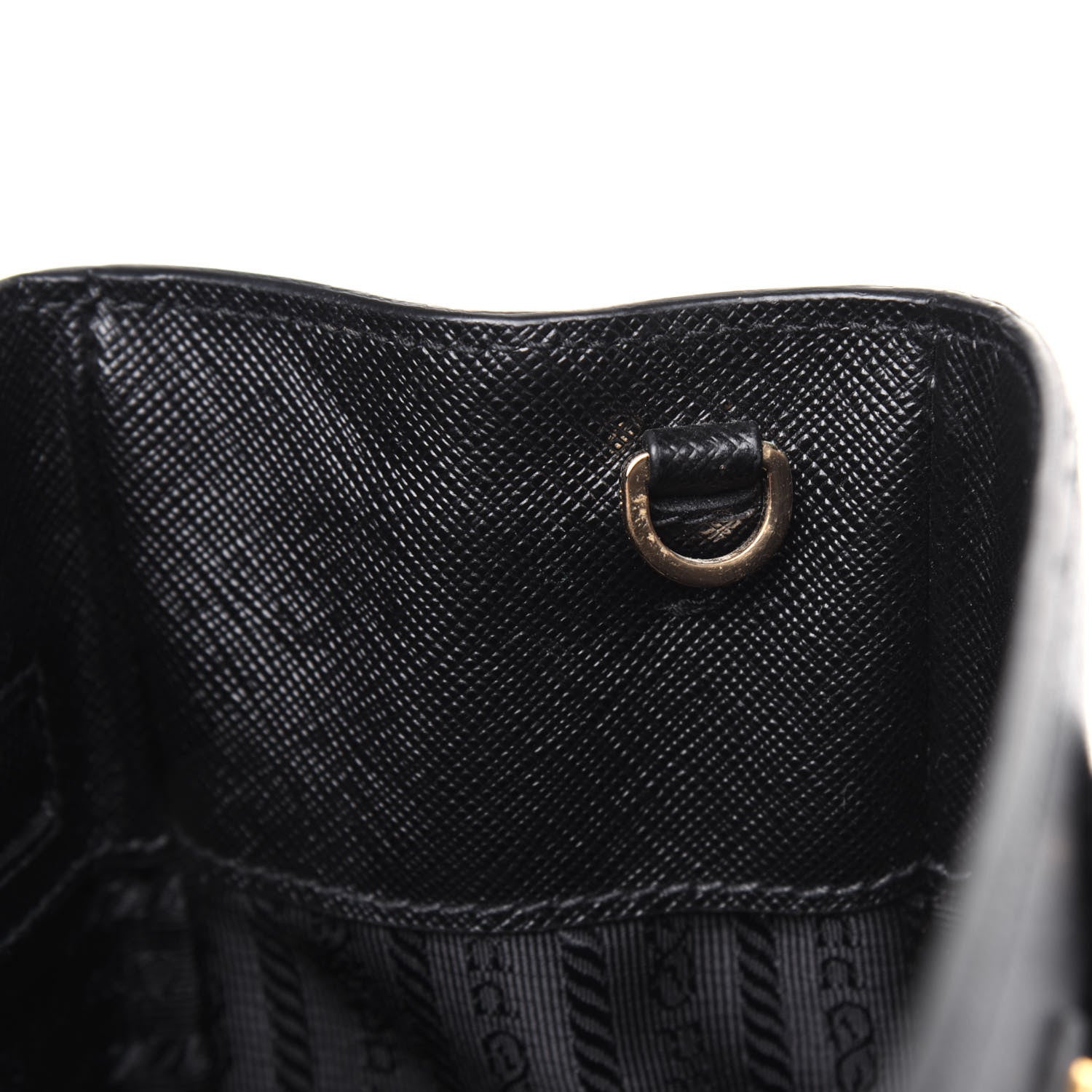 Prada Saffiano Lux Micro Galleria Shoulder Bag Black 11 of 19