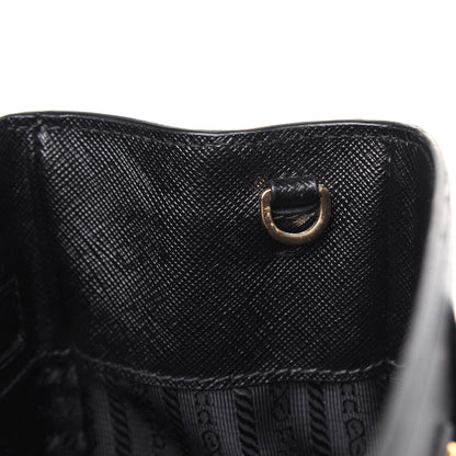 Prada Saffiano Lux Micro Galleria Shoulder Bag Black 11 of 19