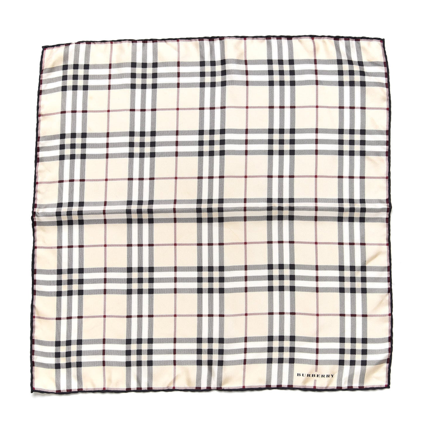Silk House Check Scarf Black