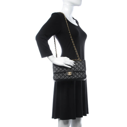 Chanel Caviar Quilted Medium Double Flap Black 2 of 9