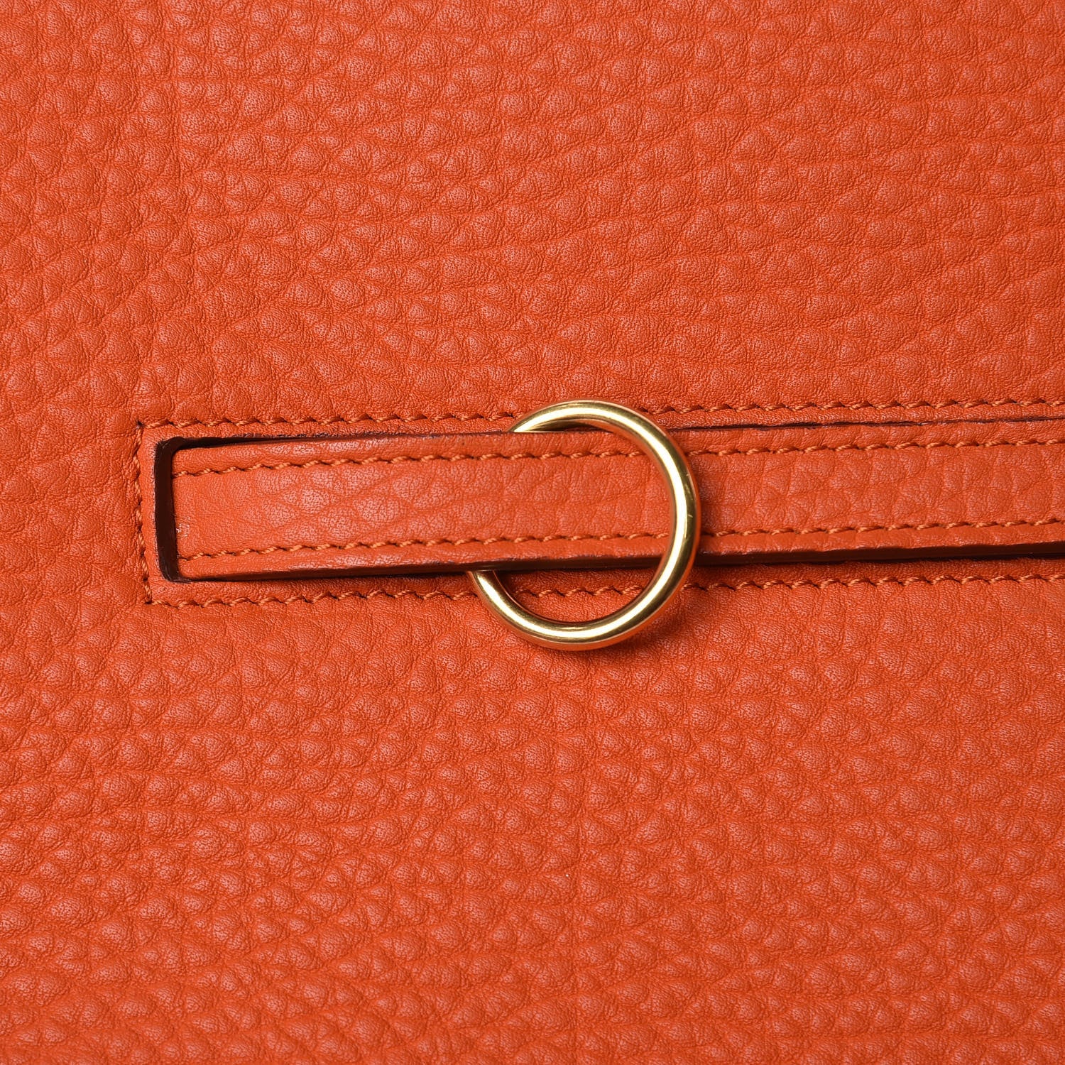 Celine Bullhide Calfskin Small Ring Handbag Burnt Orange 9 of 10