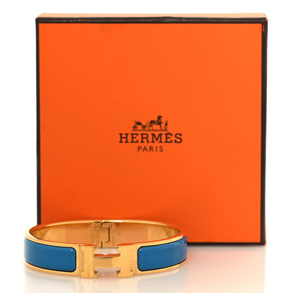 Hermes Enamel Narrow Clic Clac H Bracelet PM Bleu Jodhpur 5 of 5
