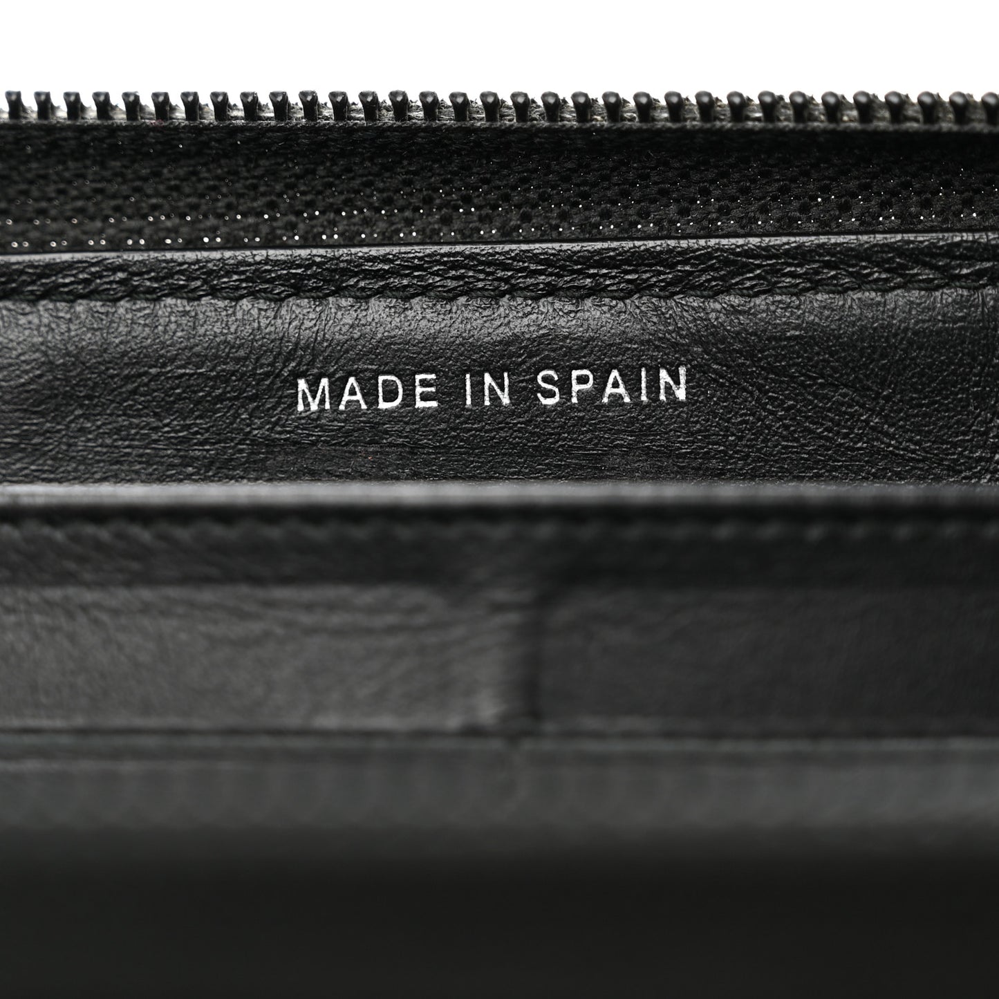 Caviar Chevron Quilted Zip Around Boy Wallet Black