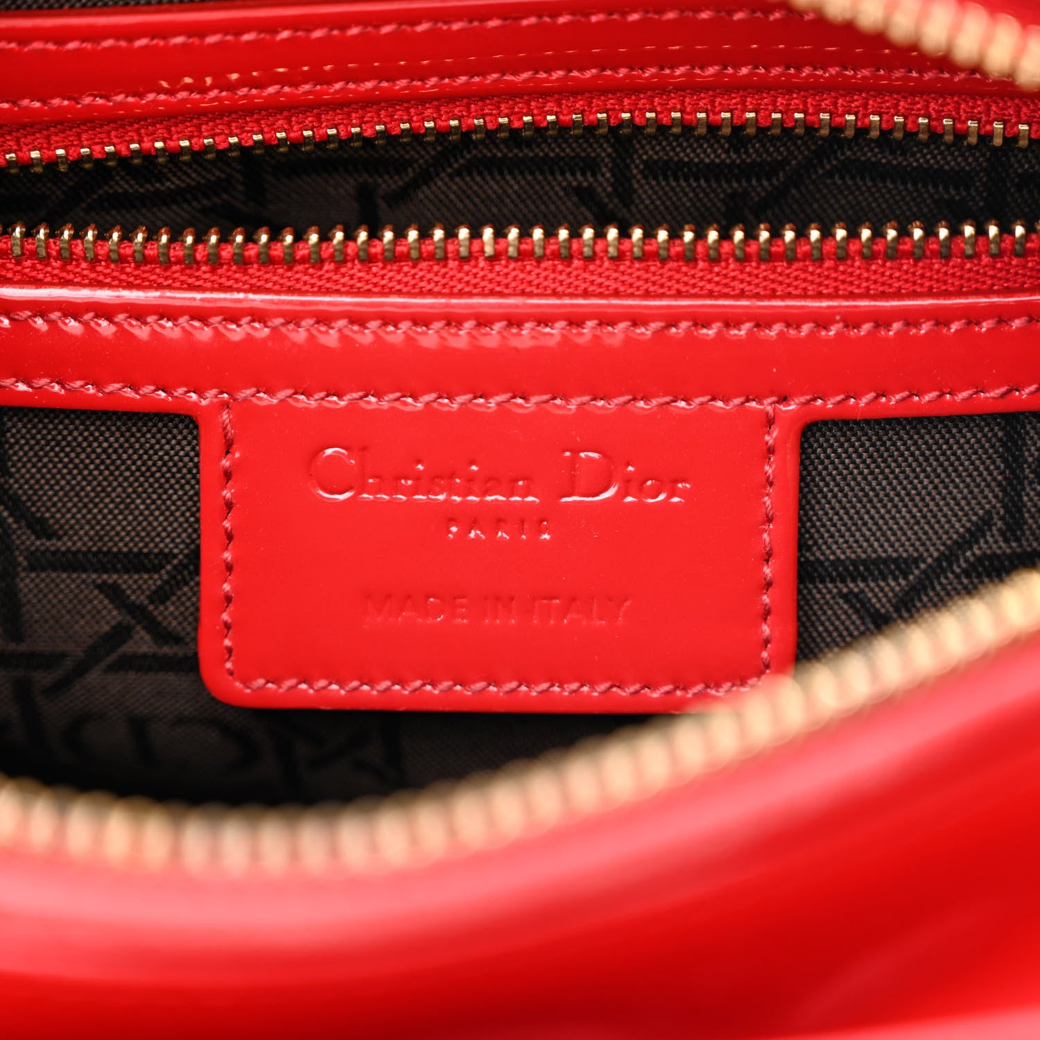 Christian Dior Patent Cannage Medium Lady Dior Red 6 of 12