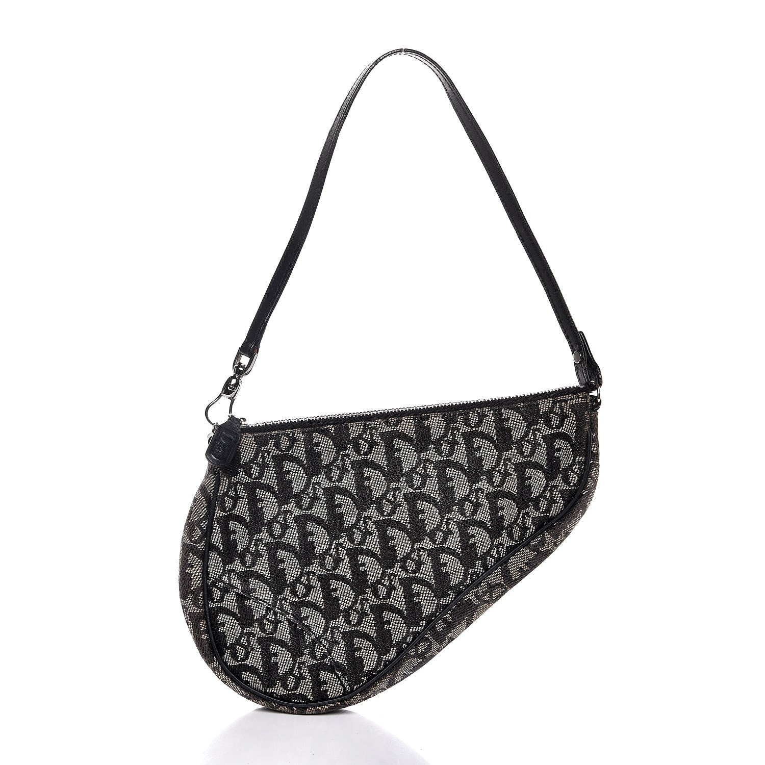 Christian Dior Monogram Mini Saddle Pochette Navy 1 of 7