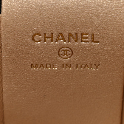 Chanel Lambskin Quilted Ruched Handle Vanity Case Black 6 of 8