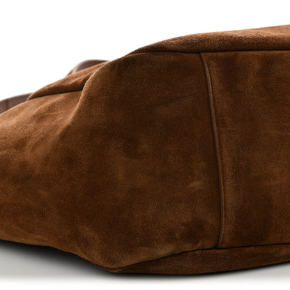 Saint Laurent Suede Le 5 A 7 Bea Tote Caramel Cognac 9 of 10
