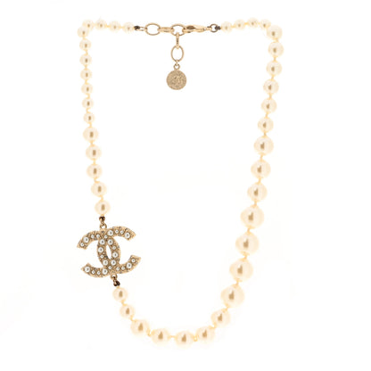 Chanel Pearl CC 100th Anniversary Necklace Light Gold 3 of 8