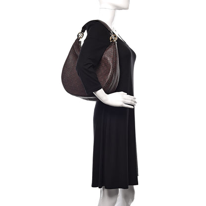 Gucci Guccissima Medium GG Twins Hobo Dark Brown 2 of 9