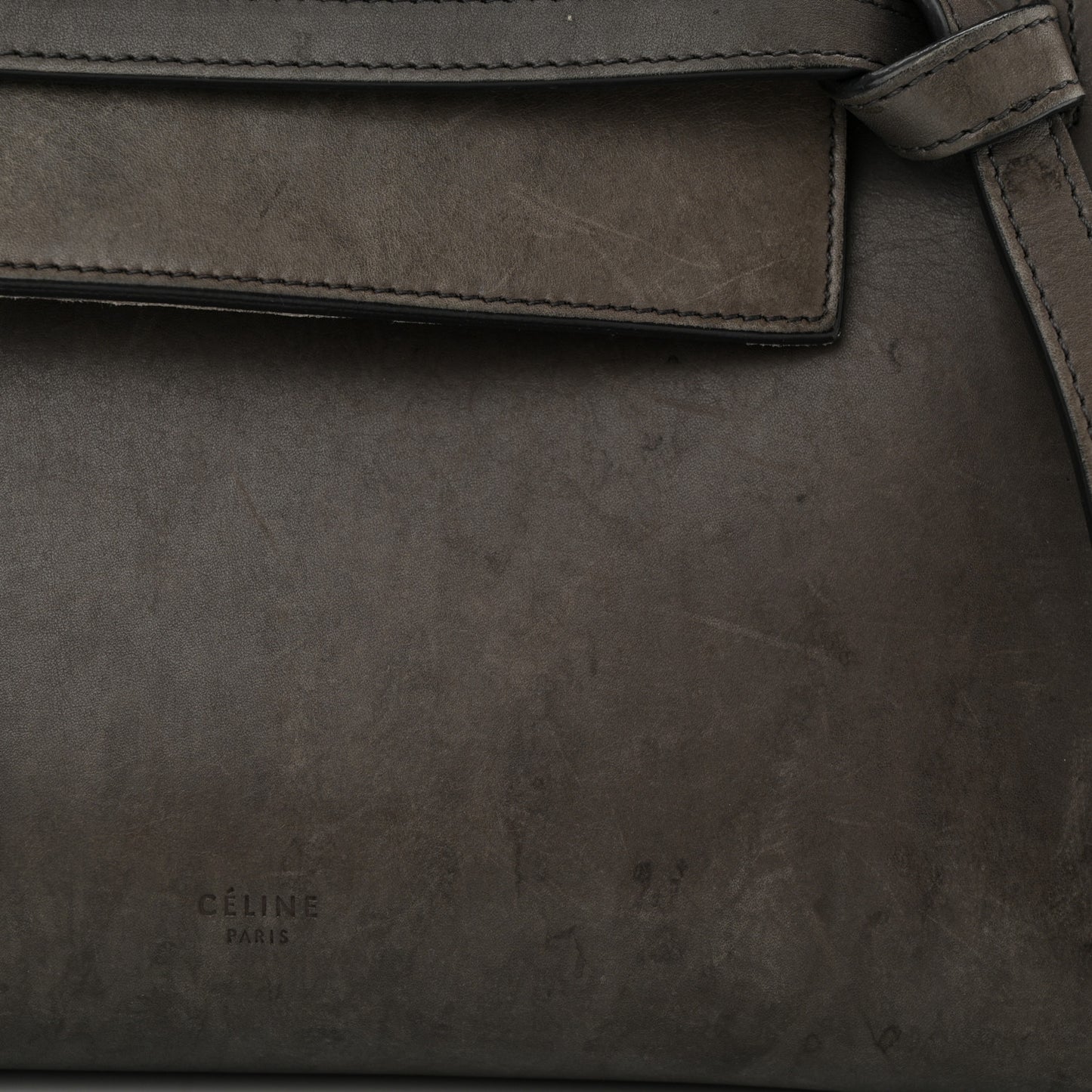 Smooth Calfskin Micro Belt Bag Grey