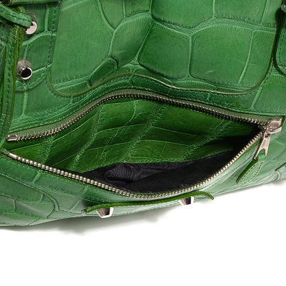 Balenciaga Crocodile Work Bag Green 5 of 12