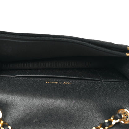 Chanel Caviar Quilted Enamel Coco Casino Flap Phone Holder With Chain Black 5 of 12