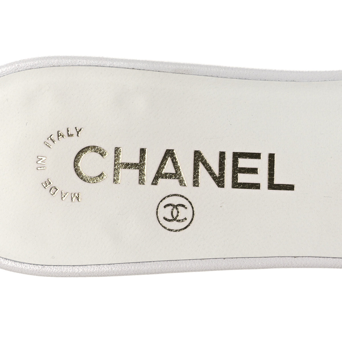 Chanel Lambskin Grosgrain CC Bow Mules 38.5 White Black 9 of 11