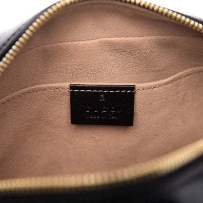 Gucci Monogram Matelasse Diagonal Small GG Marmont Chain Shoulder Bag Beige Black 5 of 10