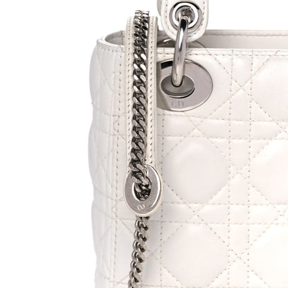 Christian Dior Lambskin Cannage Mini Lady Dior White 8 of 14