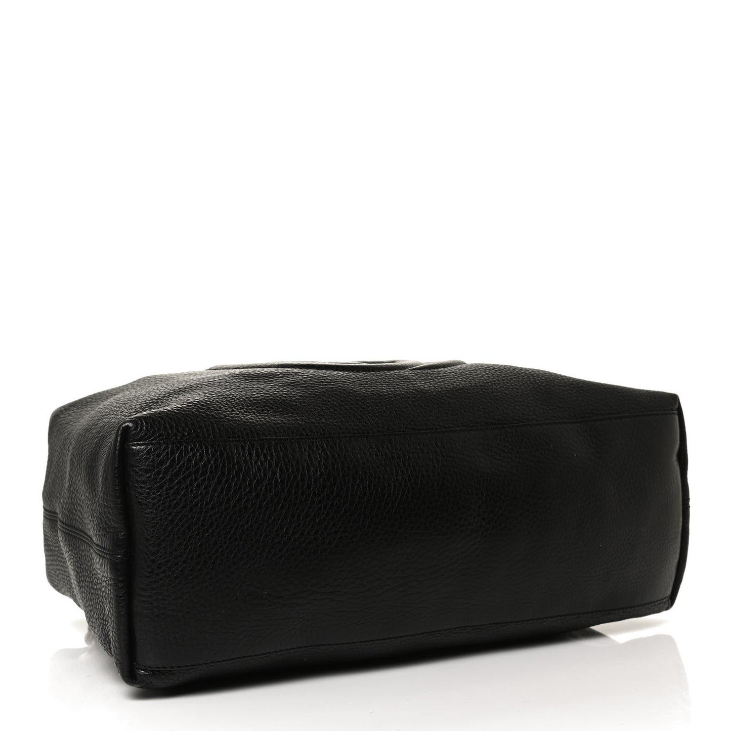 Pebbled Calfskin Medium Soho Chain Shoulder Bag Black
