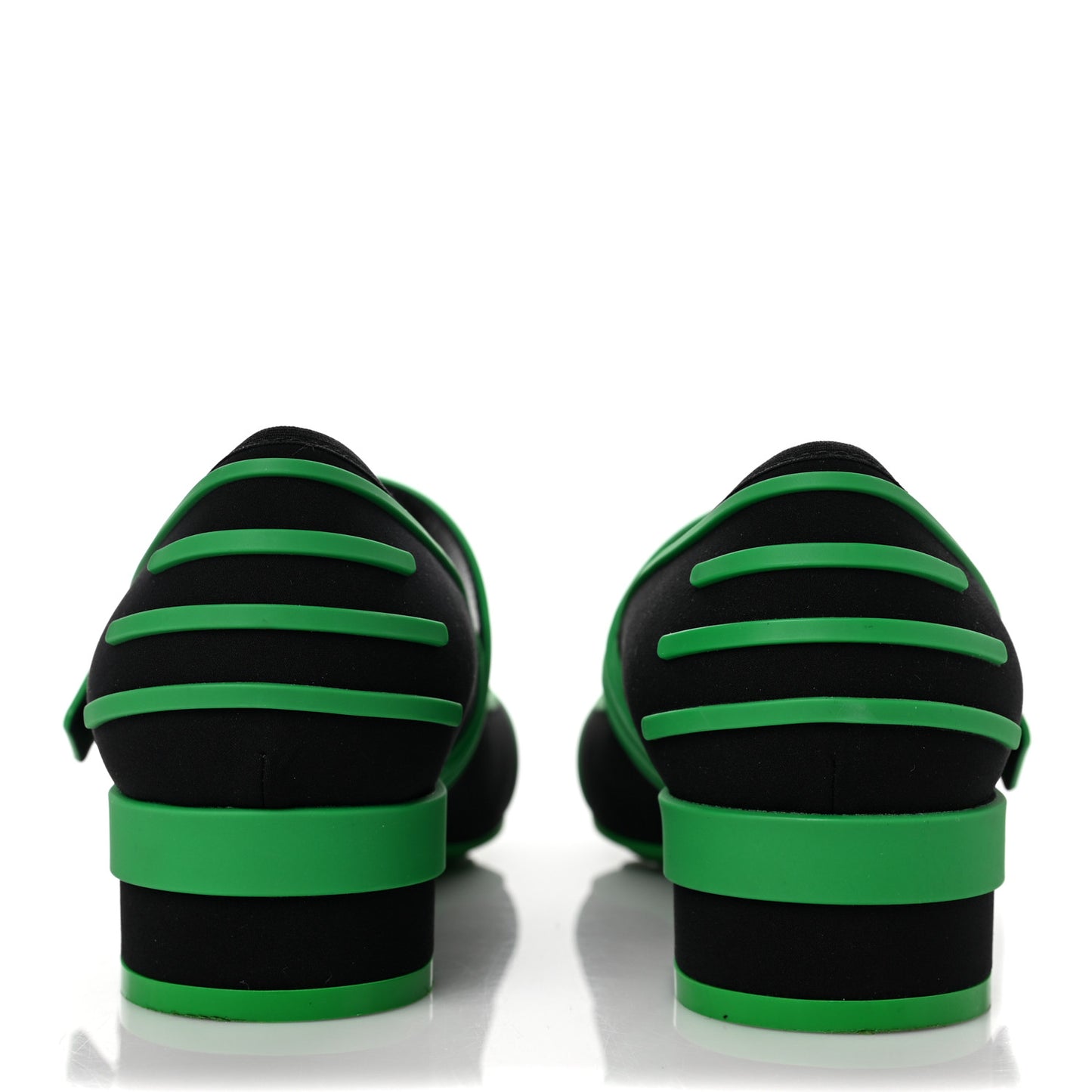 Neoprene Rubber Dior Roller Ballerina Flat 39.5 Black Green