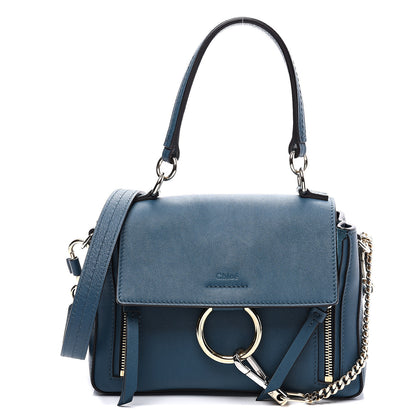 Chloe Calfskin Mini Faye Day Shoulder Bag Navy Ink 1 of 9