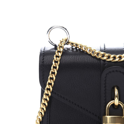 Chloe Shiny Goatskin Calfskin Mini Aby Chain Shoulder Bag Black 10 of 11