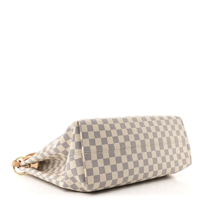 Louis Vuitton Damier Azur Graceful MM Rose Ballerine 4 of 9