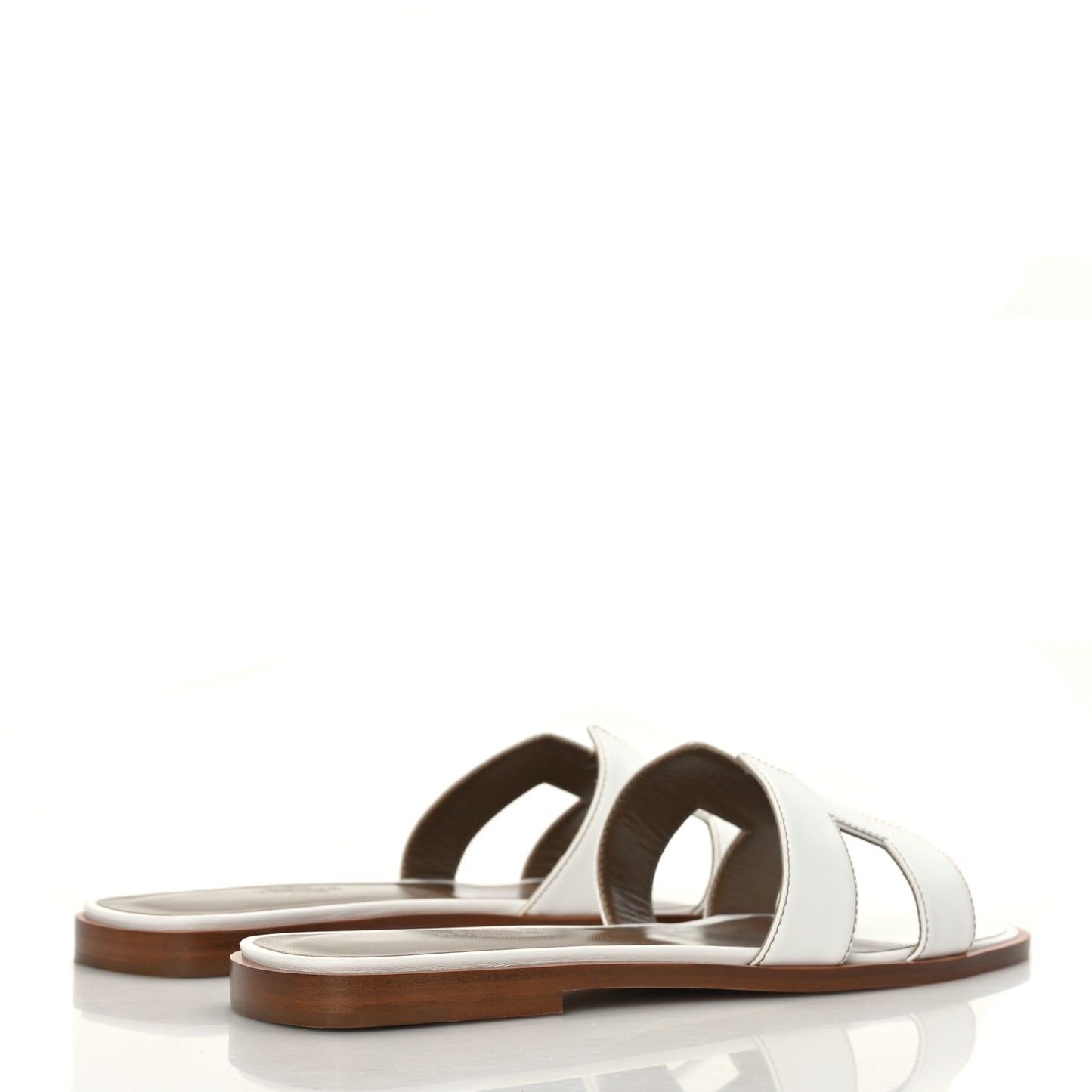 Box Calfskin Oran Sandals 38 White