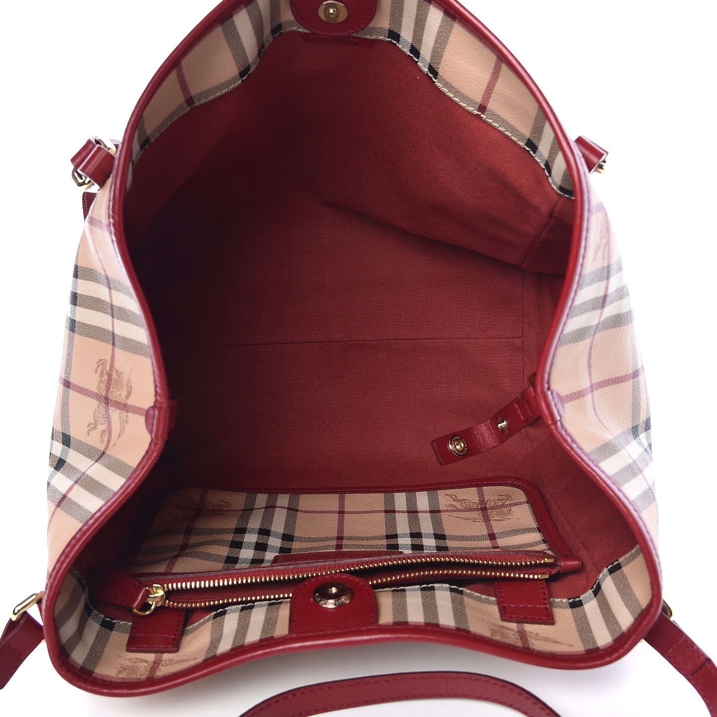 Haymarket Check Small Canterbury Tote Military Red