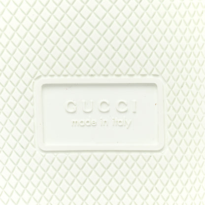 Gucci Calfskin Crystal Web Bee Embroidered Womens Ace Platform Sneakers 38 White 7 of 10