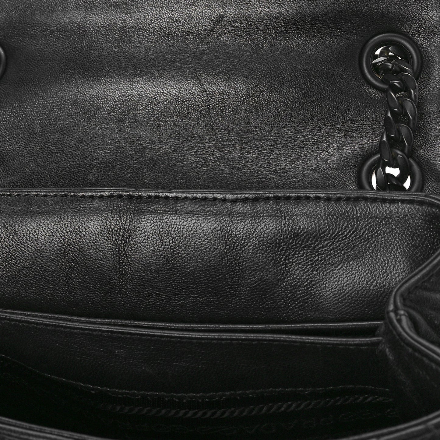 Nappa Triangle Stitched Small Spectrum Bag Black