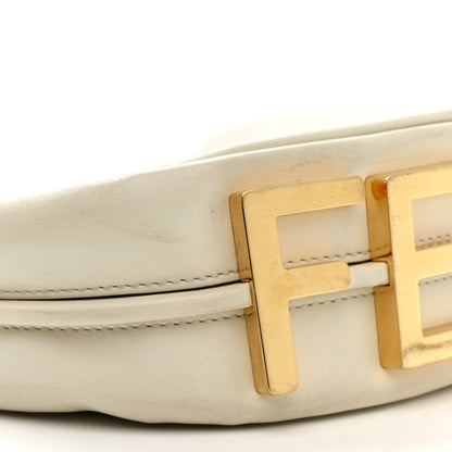 Fendi Vitello Grace Matte Mini Fendigraphy Hobo Bag White Ice 9 of 16
