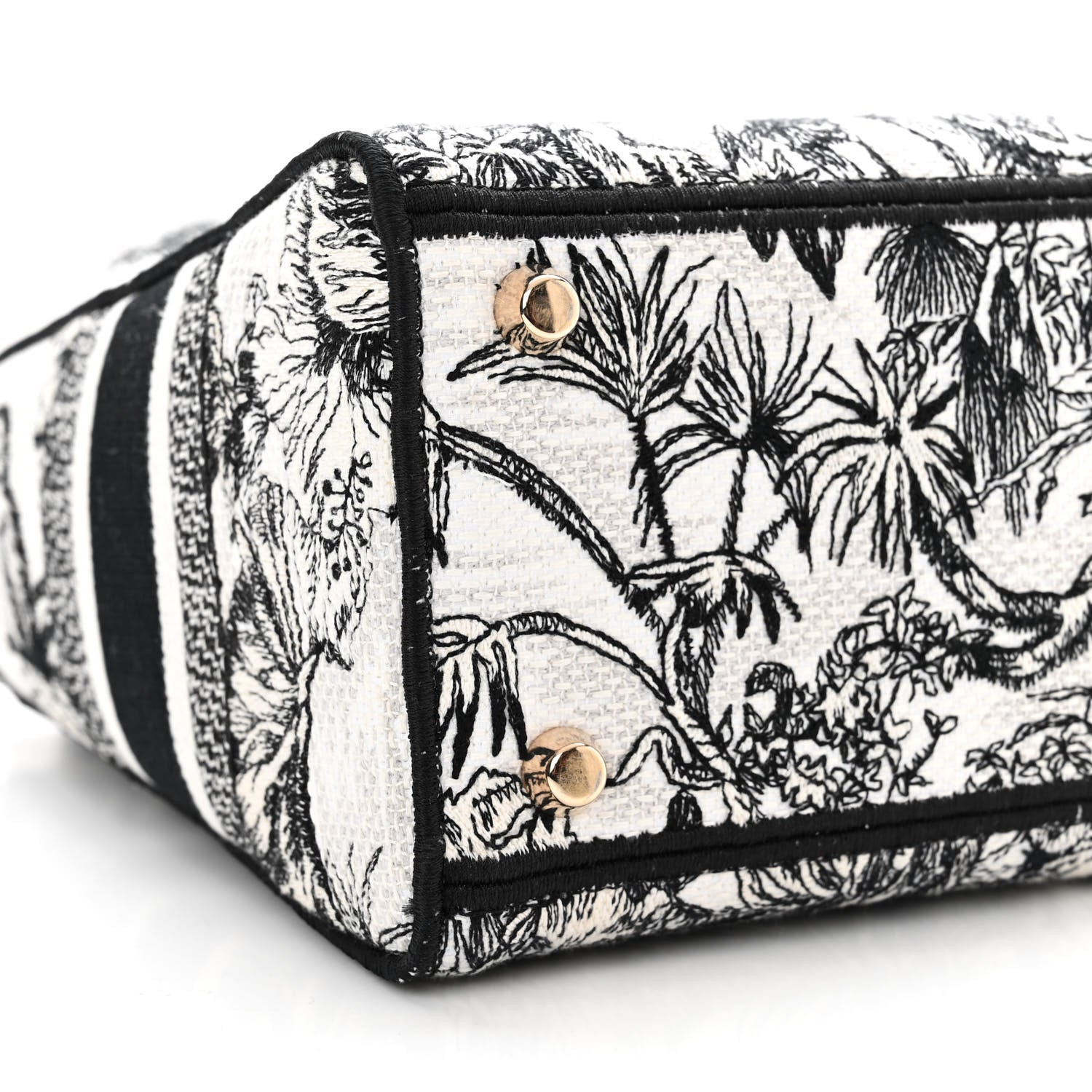 Christian Dior Canvas Embroidered Zodiac Toile De Jouy Medium Lady D-Lite White Black 9 of 13