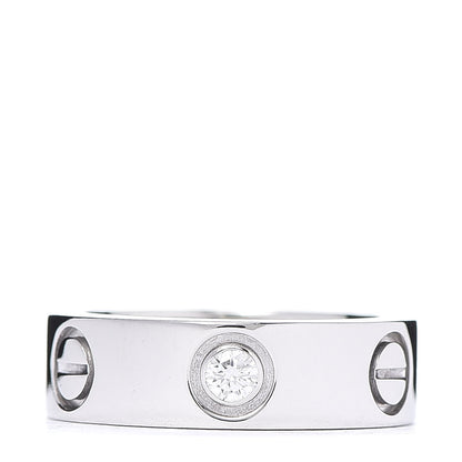 Cartier Platinum 1 Diamond 5.5mm LOVE Ring 47 4 1 of 6