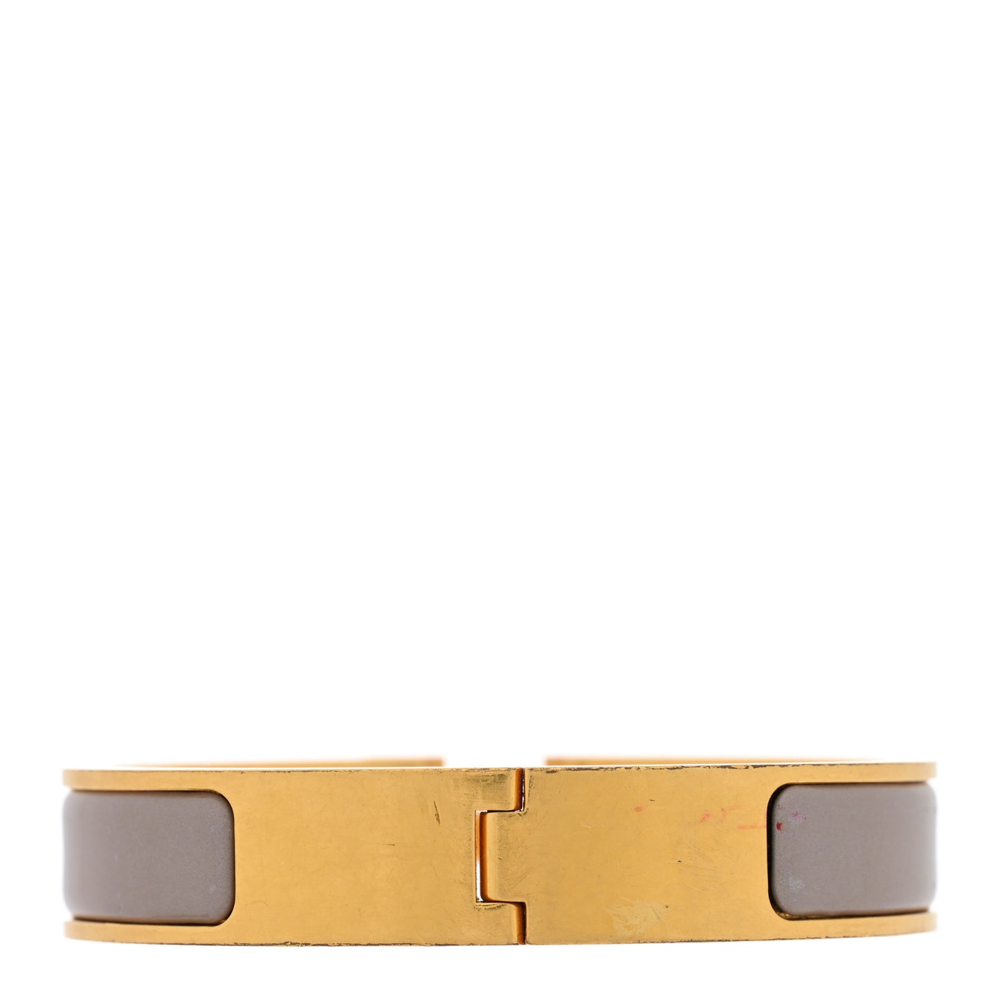 Enamel Narrow Clic Clac H Bracelet PM Marron Glace
