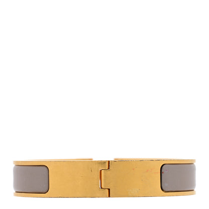Hermes Enamel Narrow Clic Clac H Bracelet PM Marron Glace 3 of 4