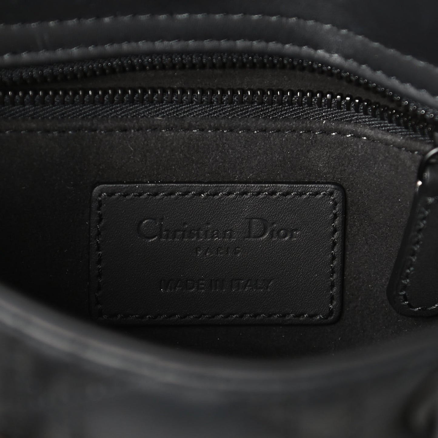Ultra Matte Calfskin Cannage Mini Lady Dior Black