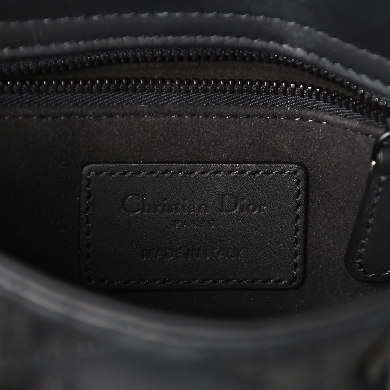 Christian Dior Ultra Matte Calfskin Cannage Mini Lady Dior Black 6 of 9