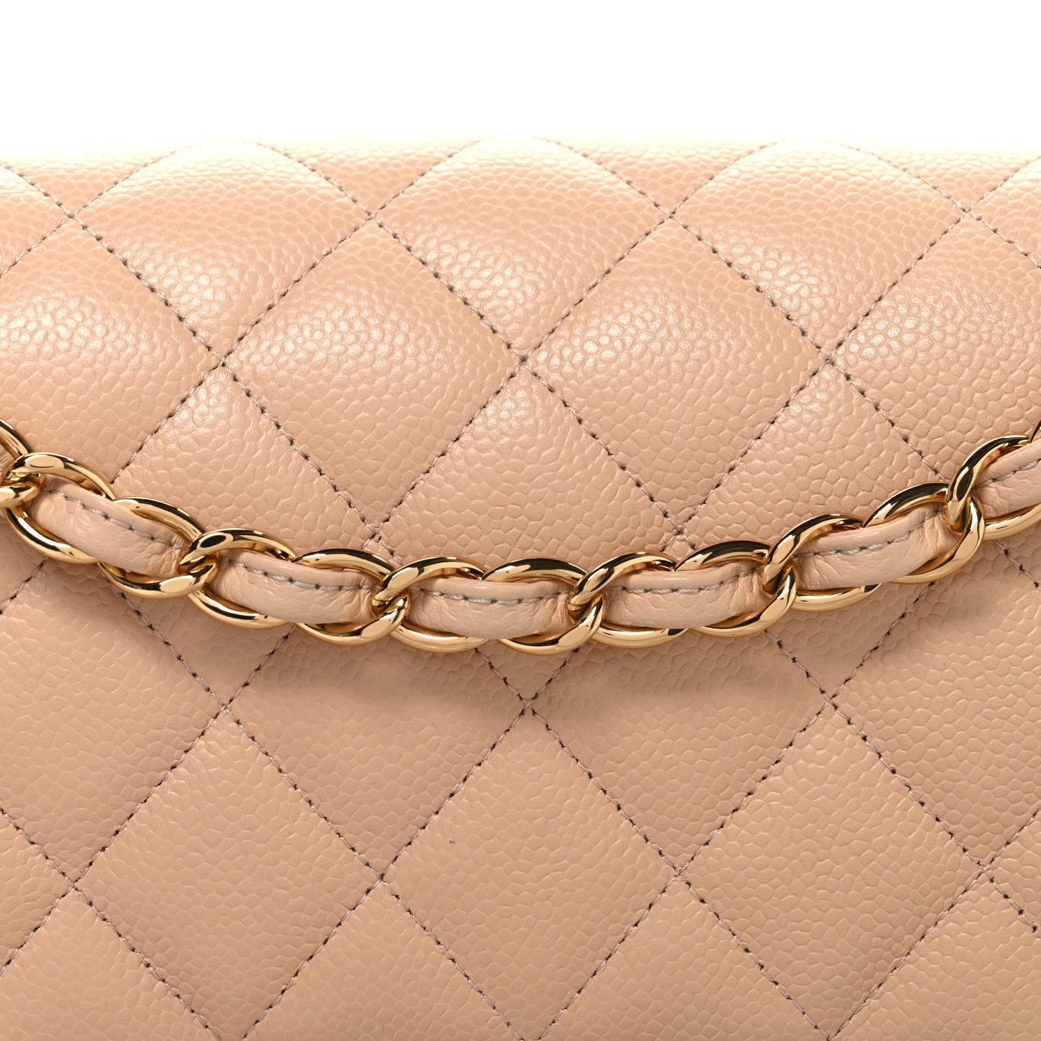 Chanel Caviar Quilted Jumbo Double Flap Beige 14 of 21