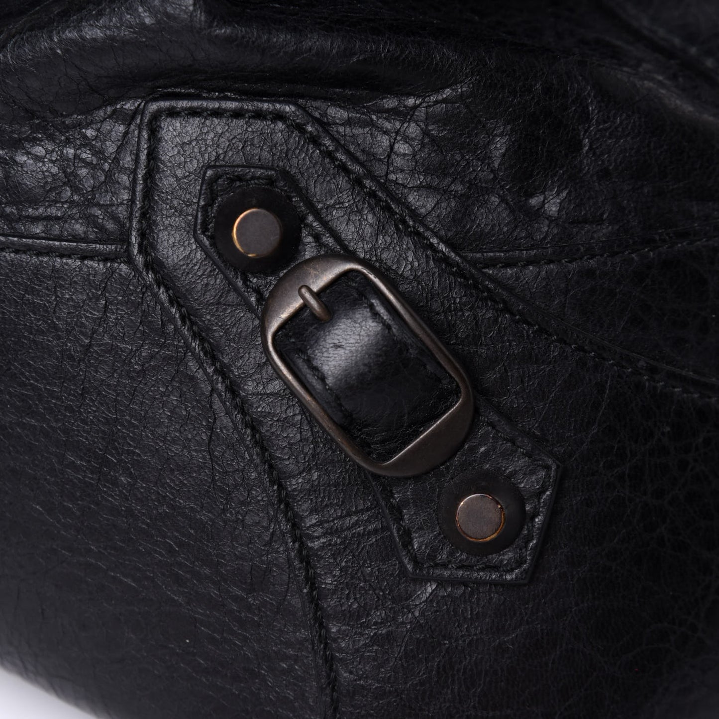 Agneau Classic Hardware Bowling Bag Black