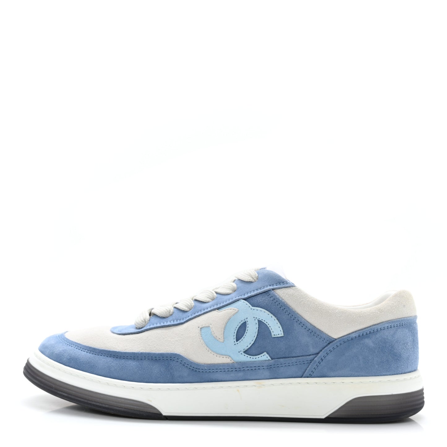Suede Kidskin Womens CC Sneakers 41 White Blue